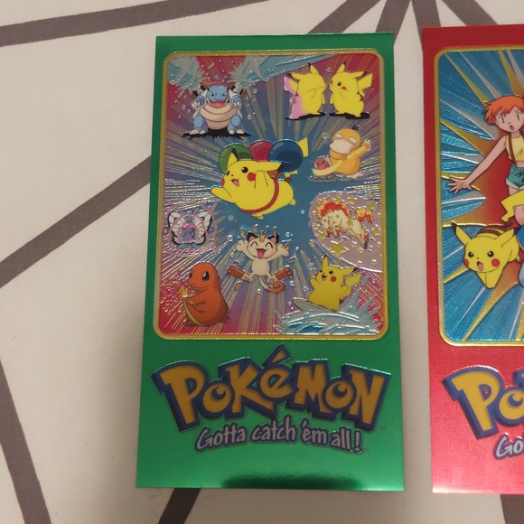 Pokemon Topps Tv Animation Series 2 Jumbo Chrome Card Set 1 - 5 Complete - Picture 2 of 7